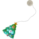 Figurina Craciun pentru fereastra Bradulet impodobit Led 20 cm Home